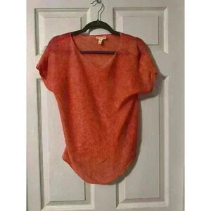 Eileen Fisher Womens Petite S Sheer Organic Linen Pullover Rounded Hem